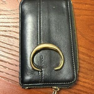 Chloe Black and Gold Key & Card Holder